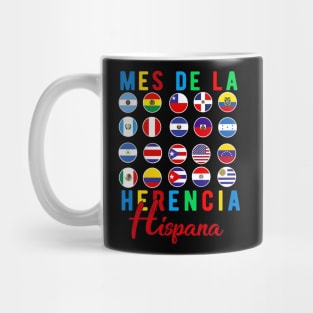 Mes de la Herencia Hispana National Latino Countries Flag Mug